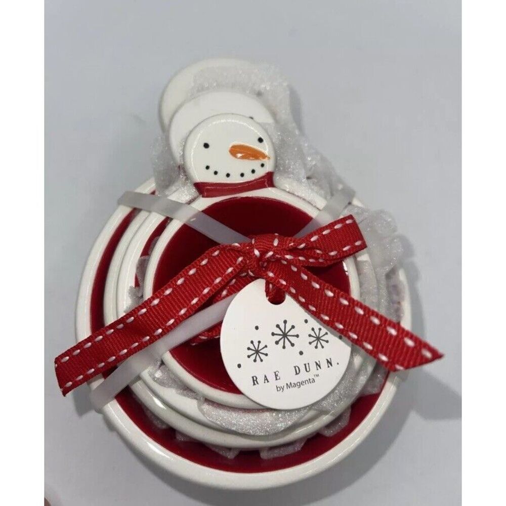 Rae Dunn Snowman Christmas Measuring Cups Brand New - Picture 3 of 6
